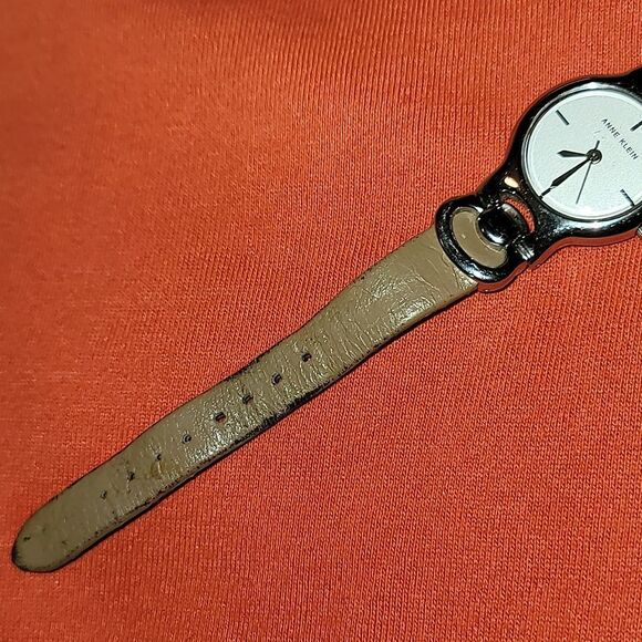 Anne Klein AK2631SVTNJ Analog Watch‎ Wristwatch For Women Silver & Grey/Tan - Picture 6 of 12